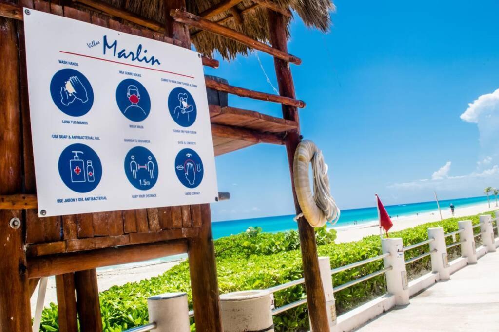 Villas Marlin 108, A Pie De Playa, Albercas, Jacuzi, Ubicacion Inmejorable Cancún Eksteriør billede